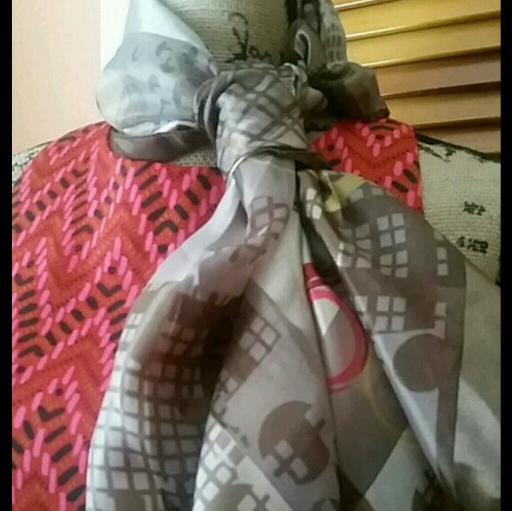 Vintage Silky Feel Mixed Print Scarf